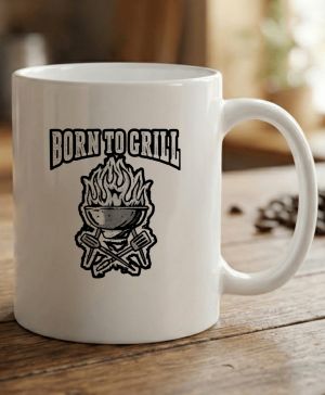 Born to grill, V1, černý tisk