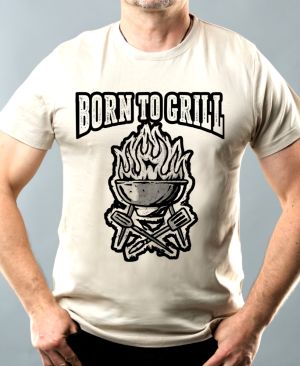 Born to grill, V1, černý tisk