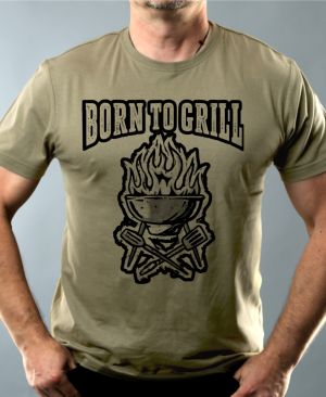 Born to grill, V1, černý tisk