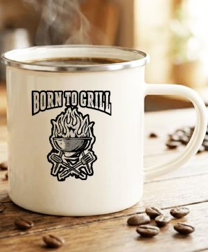 Born to grill, V1, černý tisk