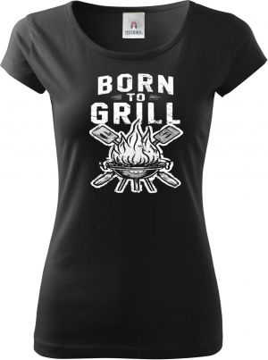 Born to grill, V2, bílý tisk