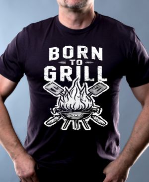 Born to grill, V2, bílý tisk