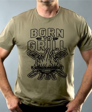 Born to grill, V2, černý tisk