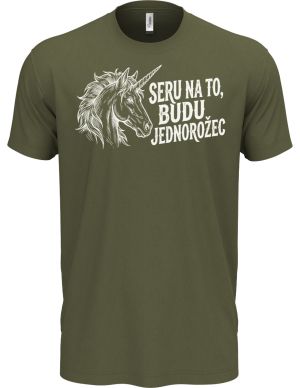 Budu jednorožec, bílý potisk