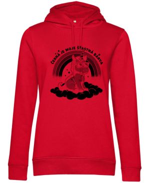 Černá je moje šťastná barva, jednorožec, černý potisk