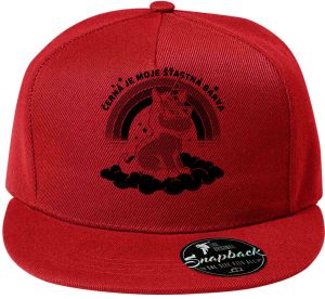 Černá je moje šťastná barva, jednorožec, černý potisk