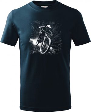 Černobílý sjezd, cyklista