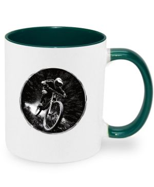 Černobílý sjezd, cyklista