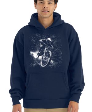 Černobílý sjezd, cyklista