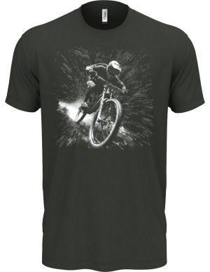 Černobílý sjezd, cyklista