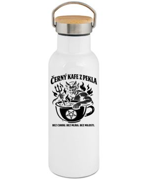 Černý kafe z pekla, černý potisk