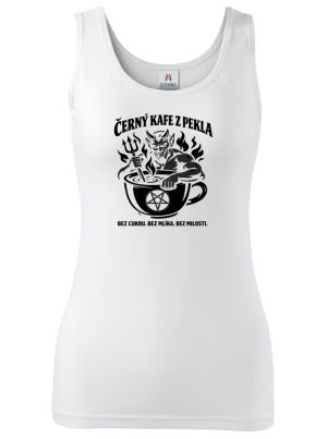 Černý kafe z pekla, černý potisk