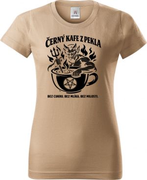 Černý kafe z pekla, černý potisk