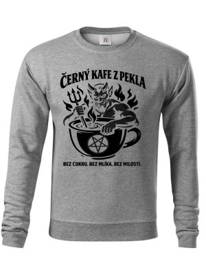 Černý kafe z pekla, černý potisk