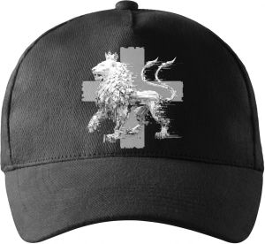 Český glitch lev, bílý tisk