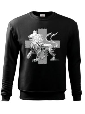 Český glitch lev, bílý tisk