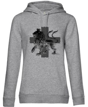 Český glitch lev, černý tisk