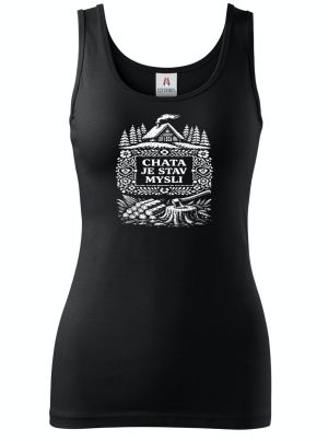 Chata je stav mysli, bílý potisk