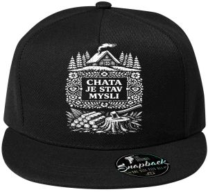 Chata je stav mysli, bílý potisk