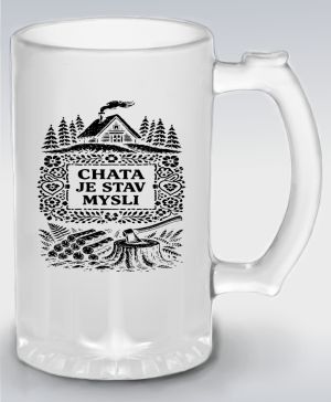 Chata je stav mysli, černý potisk