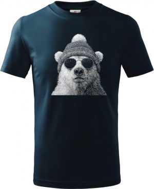 Chill medvěd, bílý potisk