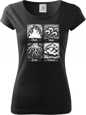 Čtyři živly, bílý tisk