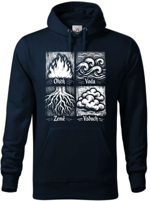 Čtyři živly, bílý tisk