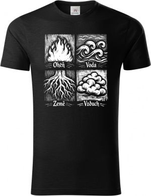 Čtyři živly, bílý tisk