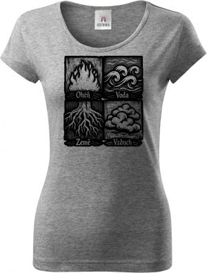 Čtyři živly, černý tisk