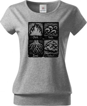 Čtyři živly, černý tisk