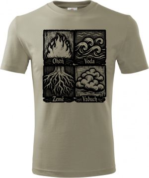 Čtyři živly, černý tisk