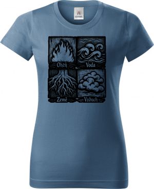 Čtyři živly, černý tisk