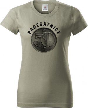 Padesátnice, černý tisk, ideální dárek k narozeninám