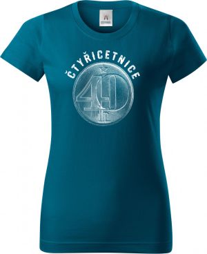 Čtyřicetnice, bílý tisk, ideální dárek k narozeninám