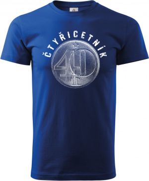 Čtyřicetník, ideální dárek k narozeninám, bílý potisk