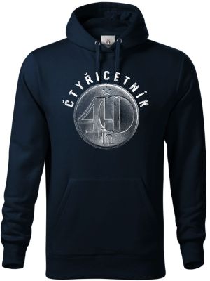 Čtyřicetník, ideální dárek k narozeninám, bílý potisk