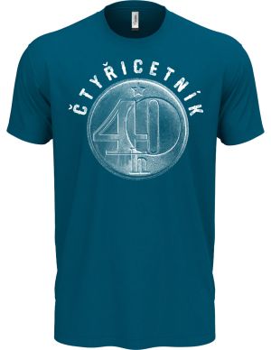 Čtyřicetník, ideální dárek k narozeninám, bílý potisk