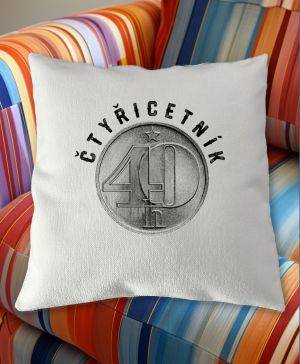 Čtyřicetník, ideální dárek k narozeninám, černý potisk