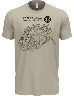 ČZ 125 2-cylinder 1983 engine, with rotary valve, černý