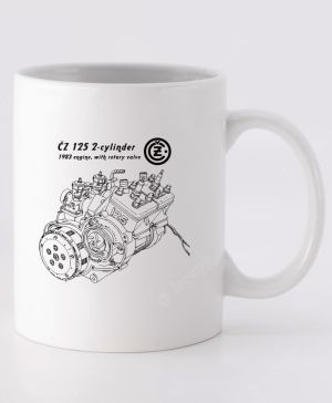 ČZ 125 2-cylinder 1983 engine, with rotary valve