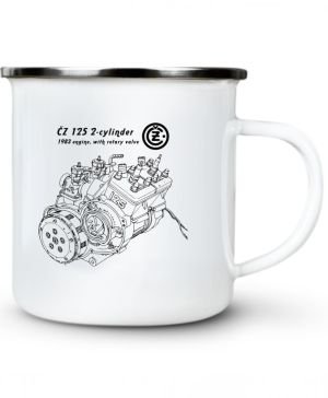 ČZ 125 2-cylinder 1983 engine, with rotary valve