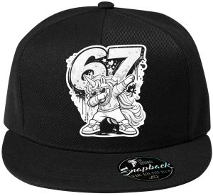 Dabující jednorožec 67, V2, bílý potisk