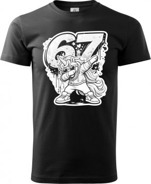 Dabující jednorožec 67, V2, bílý potisk