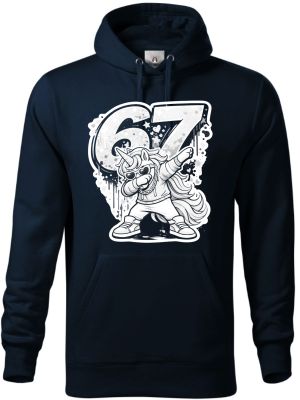 Dabující jednorožec 67, V2, bílý potisk