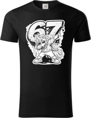 Dabující jednorožec 67, V2, bílý potisk