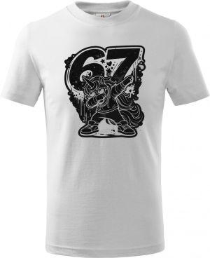 Dabující jednorožec 67, V2, černý potisk