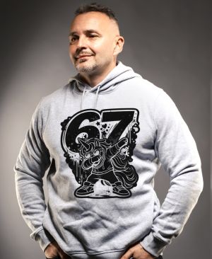 Dabující jednorožec 67, V2, černý potisk