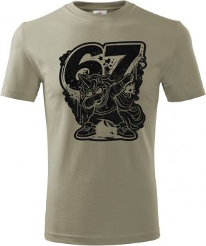 Dabující jednorožec 67, V2, černý potisk