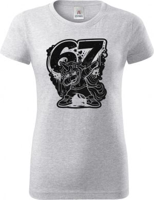 Dabující jednorožec 67, V2, černý potisk