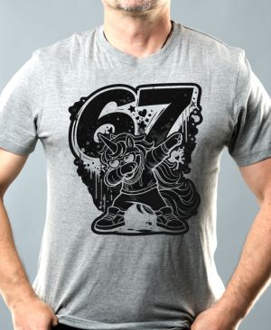 Dabující jednorožec 67, V2, černý potisk